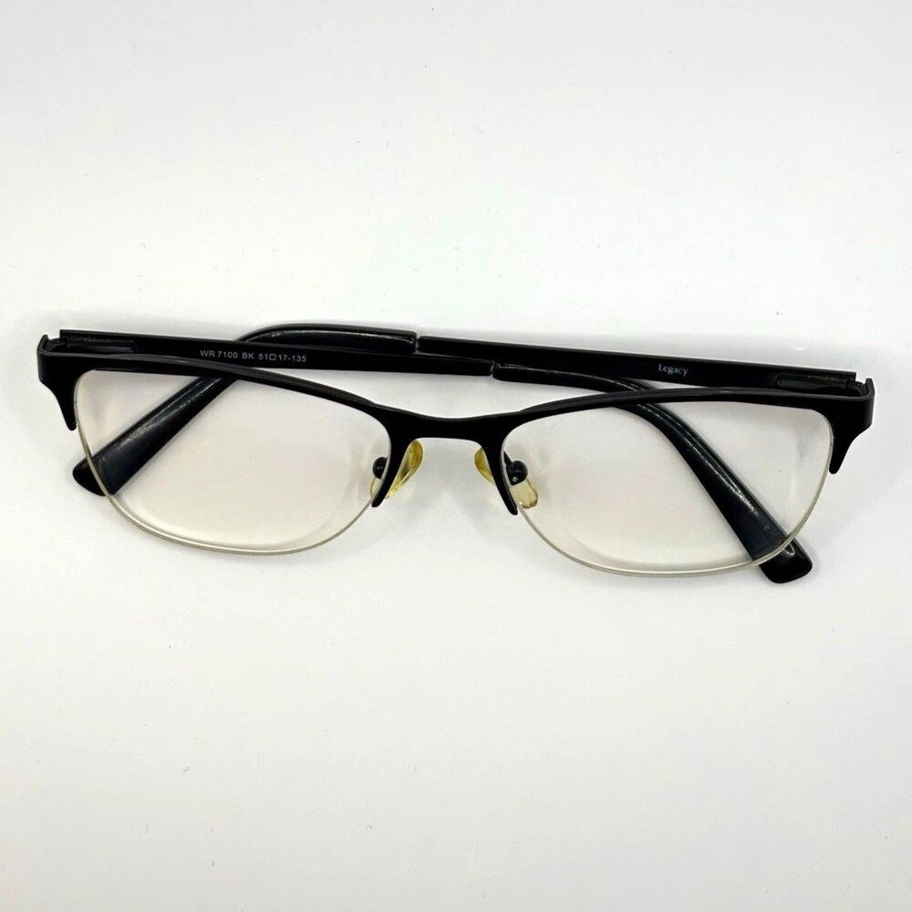 Legacy WR7100 BK Black Semi-Rimless Eyeglass - Frames Only - 51-17-135